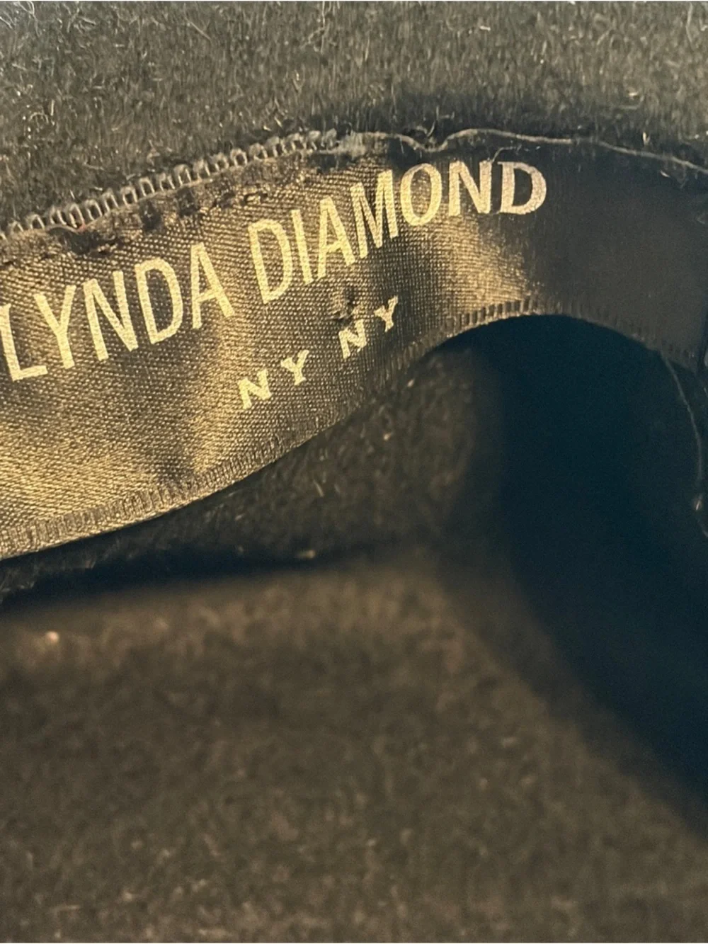Diamond Supply Co. Black Velvet-Band Wool Fedora Hat
